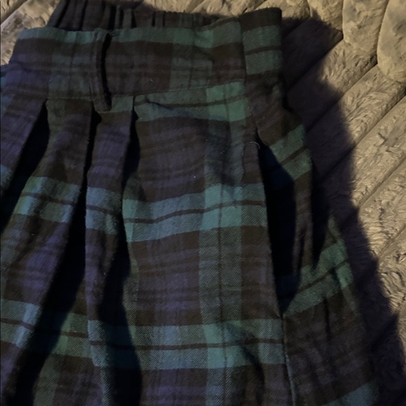 Plaid Blue and Green Women's Skirt - Picture 2 of 11